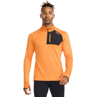 2XU IGNITION Long-Sleeved T-Shirt Zip 1/4 Orange 0